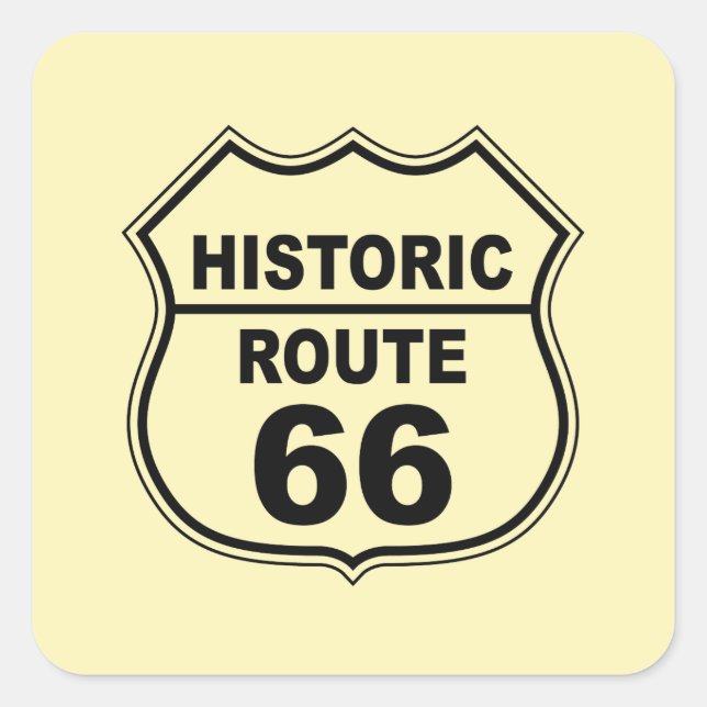 Ruta histórica 66 Pegatina (Anverso)