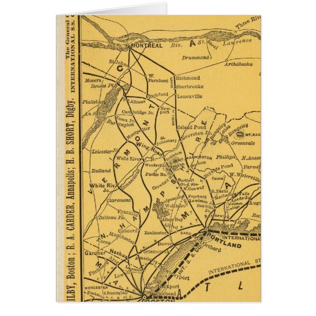 Rutas internacionales de buques de vapor, Nueva Es (Frente)