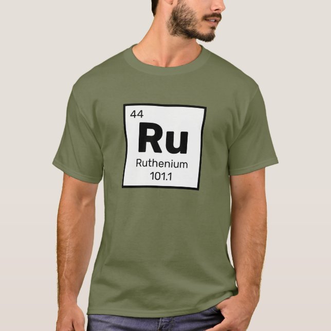 Rutenio / Tabla Periódica - Camiseta con elemento  (Anverso)