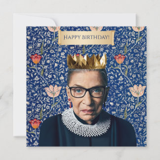 Ruth Ginsburg con tapiz de Medway Feliz Cumpleaños
