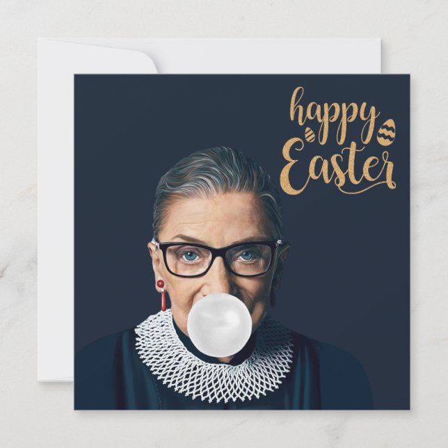 Ruth Ginsburg resplandece chicle Happy Easter (Anverso)