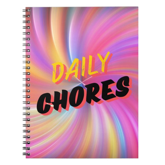 Rutinas diarias: Cuaderno diario en espiral de tar (Frente)