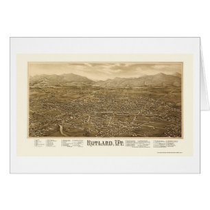 Rutland, mapa panorámico del VT - 1885