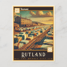 Rutland, Vermont | Tarjeta Postal Antigua