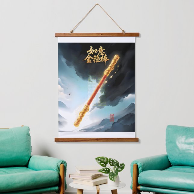 Ruyi Jingu Bang Madera tapada tapiz de pared (Sala de estar)
