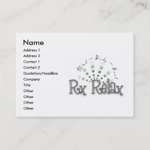 RX relajan la tarjeta de visita