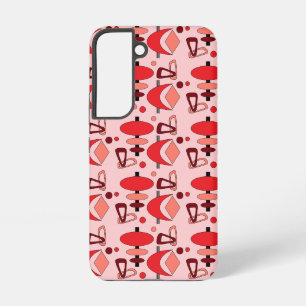 S22 Funda para Samsung Galaxy con formas atómicas retr