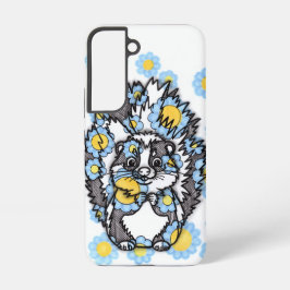 S22 Funda para Samsung Galaxy con zorrillo lindo y flo