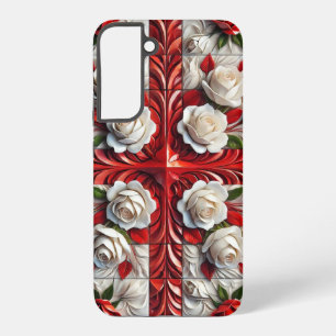 S22+ Funda para Samsung Galaxy S22 Plus Rosas Inglesas