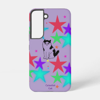S22 Funda para teléfono Samsung Galaxy Celestial Cat –
