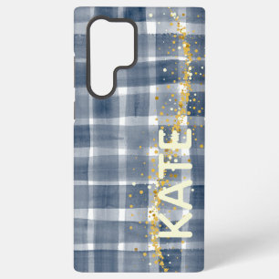 S22 Ultra Funda personalizada de cuadros para Samsung Galaxy