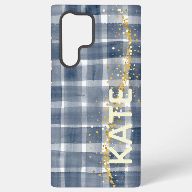 S22 Ultra Funda personalizada de cuadros para Samsung Galaxy (Reverso )