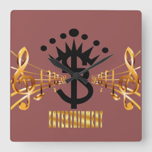 S.B. Ent.   Reloj de pared cuadrado