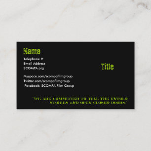 S.C.O.M.P.A. Tarjetas de visita