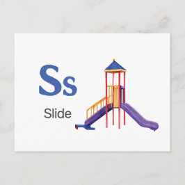 S es para diapositiva - Tarjeta Flash Alphabet