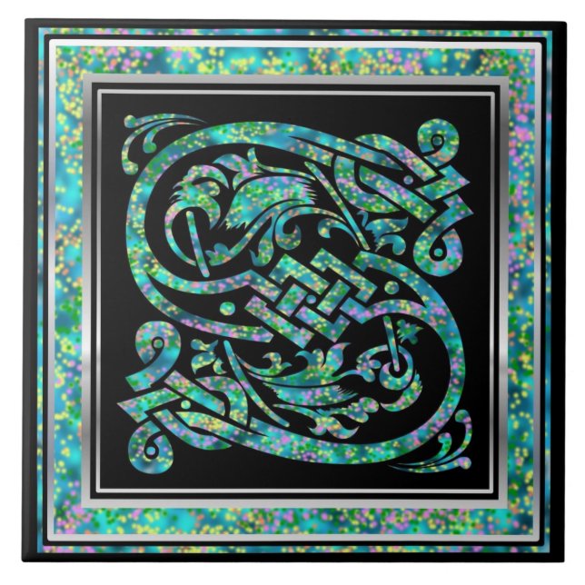 S Monograma Azulejos cerámicos "Masselle Blue" (Frente)