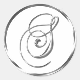 S Monograma Sobre Plata Faux O Sello Favorito