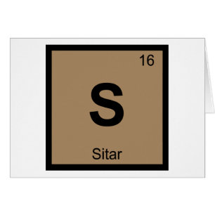 S - Música de Sitar Química Símbolo de la Tabla Pe