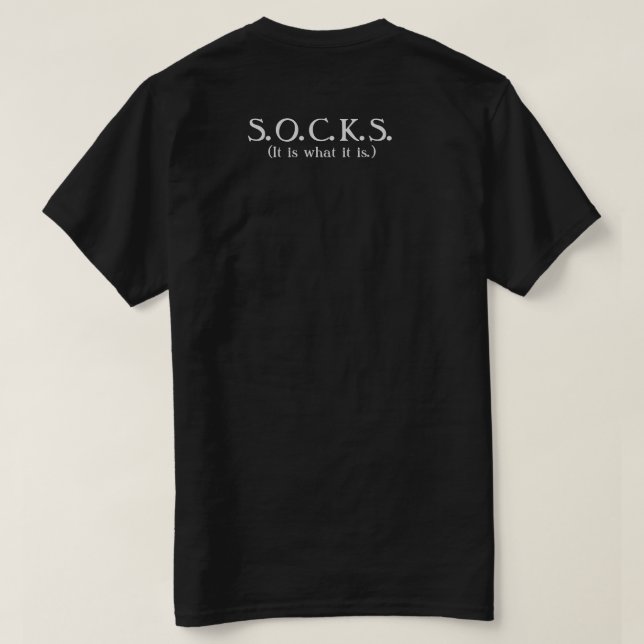 S.O.C.K.S. Camiseta (Reverso del diseño)
