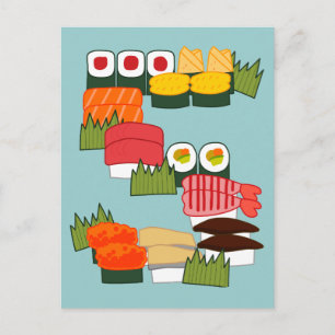 S para postal de sushi