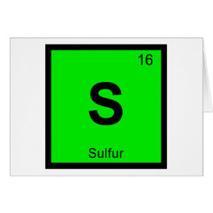 S - Química del Azufre Símbolo de la Tabla Periódi
