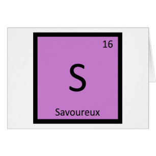 S - Química Sabrosa Símbolo de la Tabla Periódica