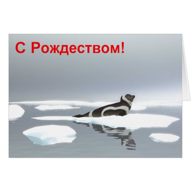 S Rozhdestvom - Sello de cinta (Anverso (Horizontal))