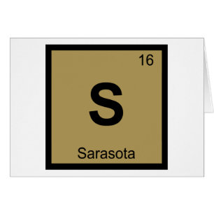 S - Sarasota Florida Ciudad Química Tabla Periódic