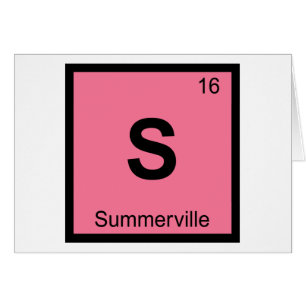 S - Summerville Carolina del Sur Símbolo de Químic