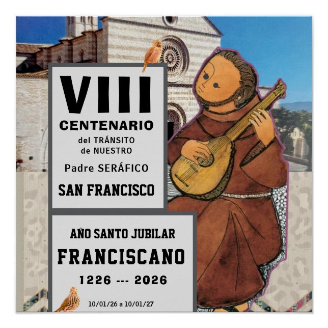 Sa  Francisco de Assisi Glossy Poster (Anverso)
