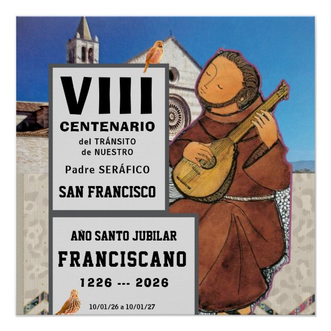 Sa  Francisco de Assisi Glossy Poster (Anverso)