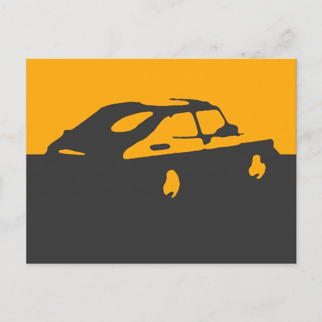 Saab 900 SPG/Aero - Amarillo en postal oscuro (Anverso)