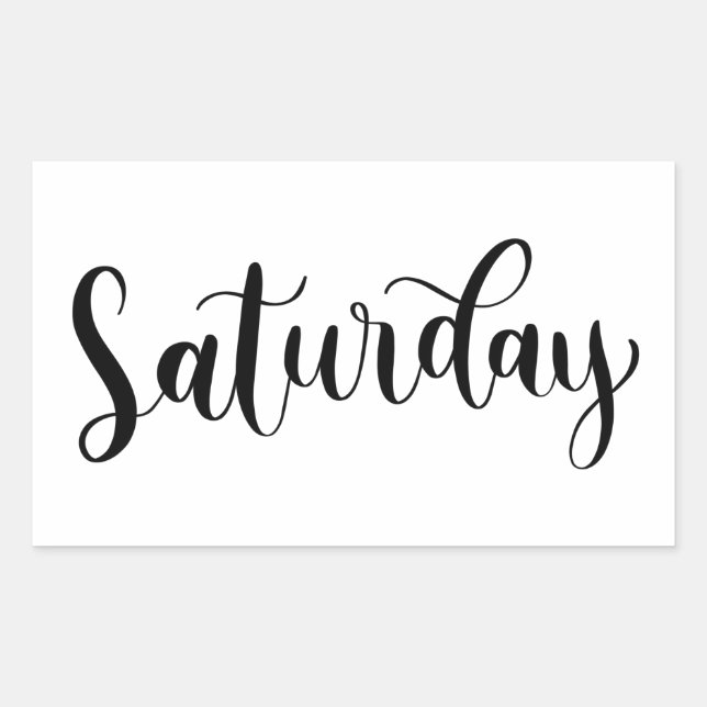 Sábado - Caligrafía / Pegatina de letras (Anverso)