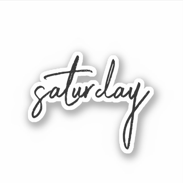 sábado, Pegatina de recortes de estética adolescen (Anverso)