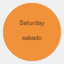 Sábado sabado inglés a Pegatinas españoles