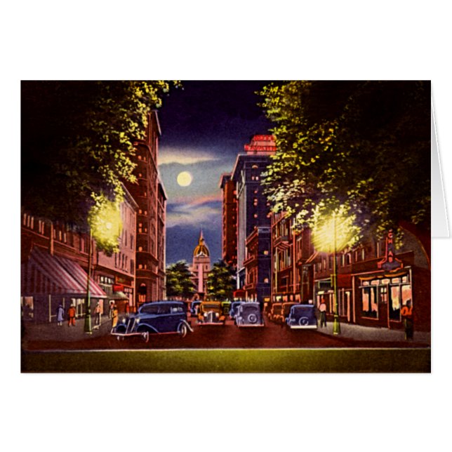 Sabana, calle de Georgia Bull en la noche (Anverso (Horizontal))