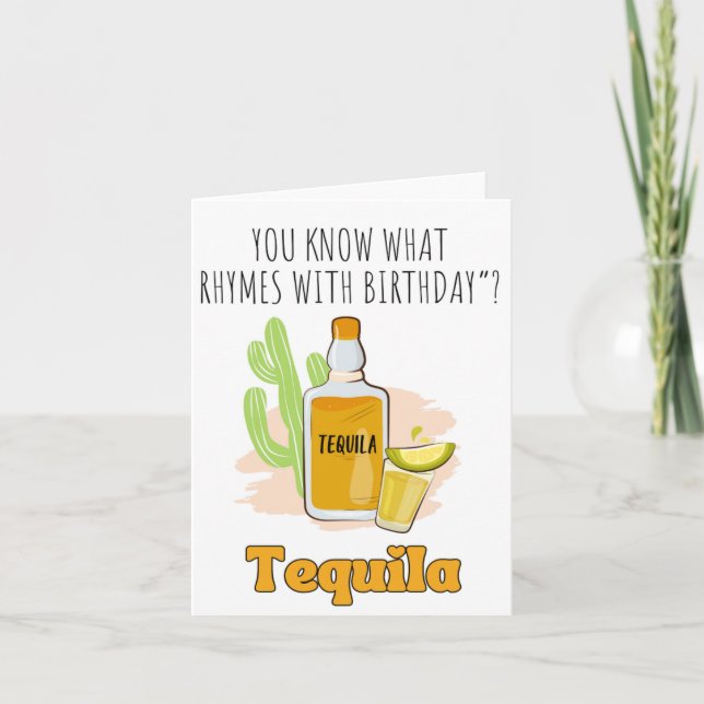 Sabes Qué Tarjeta De Cumpleaños De Tequila Puns (Anverso)