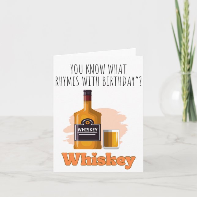 Sabes Qué Tarjeta De Cumpleaños De Whiskey Puns (Anverso)