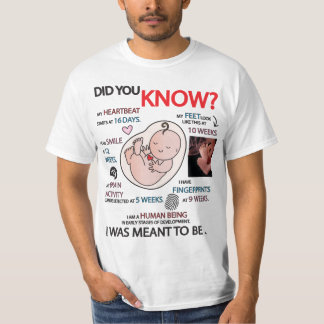 "¿Sabía usted?" Camiseta de información de Pro-Lif
