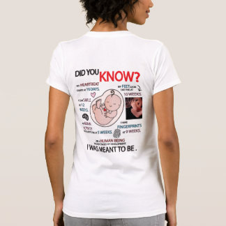 "¿Sabía usted?" Camiseta de información de Pro-Lif