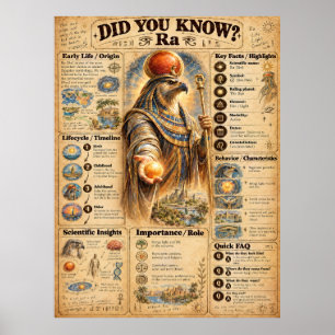 ¿SABÍAS QUE? Ra - Póster del Dios Sol del Antiguo 