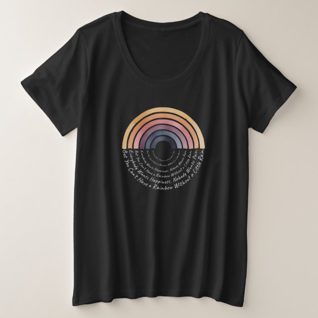 Sabiduría Arcoíris Boho: Arte de Cita de Felicidad (Anverso del diseño)