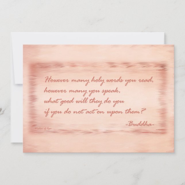 Sabiduría de Buda (Anverso)