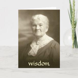 Sabiduría de la tarjeta de felicitación del verso