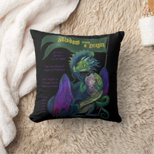 Sabiduría de un Cojín decorativo dragón