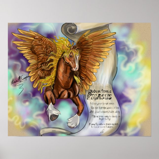 Sabiduría de un Pegasus, impresión poster (Frente)