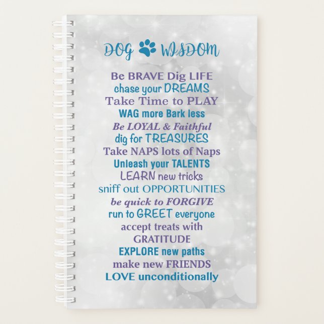 Sabiduría del perro - Planificador Inspirador (Anverso)