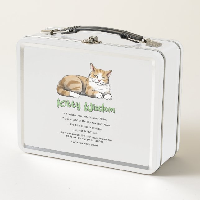 Sabiduría Kitty - Gato gracioso que gobierna con u (Anverso)