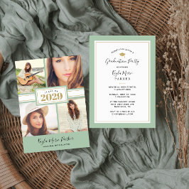 Sabio y oro | 4 Invitación a graduación de fotos