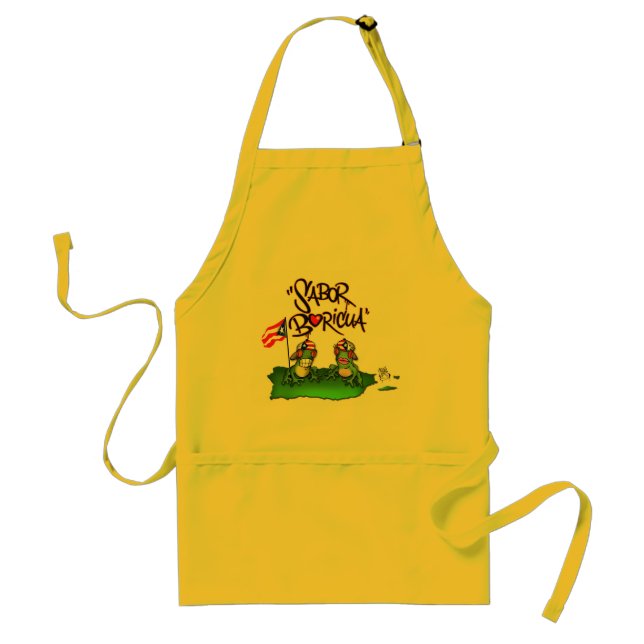 Sabor Boricua "Coqui" que cocina el delantal (Frente)
